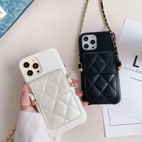 Étui de téléphone de luxe en cuir artificiel antichoc et étanche pour 16 Plus sans support - Design simple et tendance