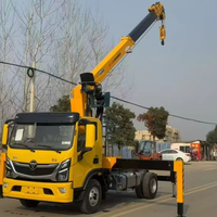Grúa Montada en Camión Foton 4x2 de Brazo Recto con Sistema Hidráulico Completo, Caja de Cambios y Motor, Capacidad de 4 Toneladas, Altura Máxima de 20 m