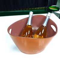 Seau à glace LED de luxe OEM avec logo personnalisé, grand modèle pour les boîtes de nuit, les fêtes, seau à champagne LED pour bouteilles de vin