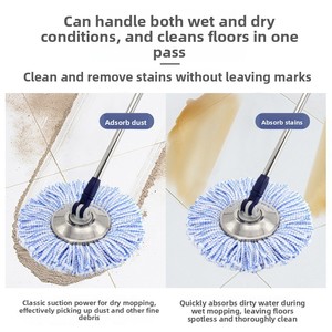 Household Single Barrel Rotating Stainless Steel <strong>Mop</strong> Bucket Round Rotating <strong>Mop</strong> <strong>Floor</strong> Cleaning 360 Rotating <strong>Mop</strong> Bucket - Product Image 3