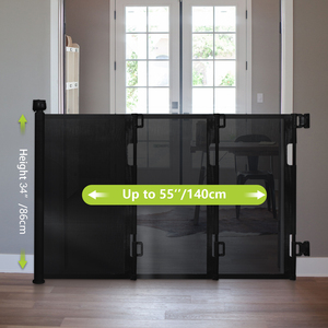 Barrière de sécurité pour enfants réglable en <span class=keywords><strong>largeur</strong></span>, barrière de sécurité rétractable en maille pour bébé, ensemble pour la cuisine, PVC ABS - Product Image 3