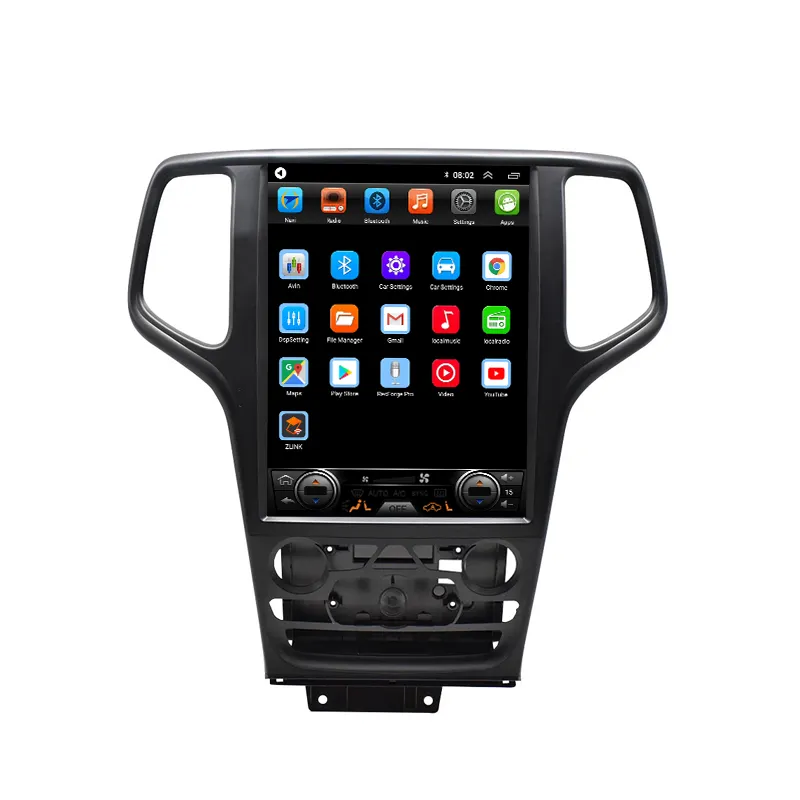 12.8 Inch Verticale Auto Audio Radio Gps Navigatie Voor Jeep Grand Cherokee 2014-2017 Auto Stereo Android Tape Multimedia