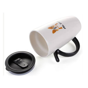 Tazas de cerámica <span class=keywords><strong>con</strong></span> diseño de gato bonito y creativo personalizado, taza de café de porcelana encantadora de porcelana <span class=keywords><strong>con</strong></span> tapa para regalo - Product Image 3