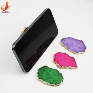 Soporte para Teléfono con Piedra Natural Druzy, Rotación de <span class=keywords><strong>360</strong></span>°, Base Adhesiva para Escritorio y Cama, Compatible con Todos los Móviles, Venta al Por Mayor - Product Image 4