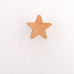 Gancho Adhesivo Decorativo de Madera Maciza con Forma de Estrella y Luna para Montaje en Pared - Uso en Dormitorio, Diseño Moderno, Fácil Instalación, Duradero, para Gabinetes - Product Image 5