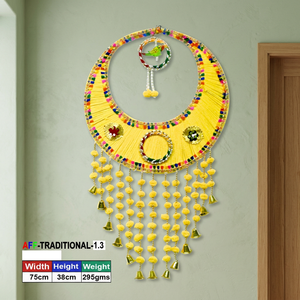 พระจันทร์เสี้ยวประดิษฐ์แบบดั้งเดิมสีเหลืองแบบแขวน - Product Image 3