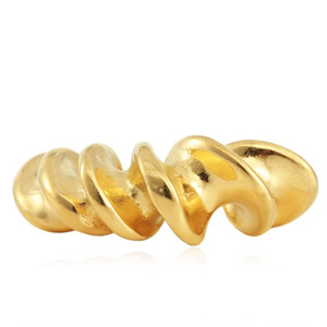Pendientes de Aro con Diseño Trenzado en Oro, Acero Inoxidable, Joyería de Moda 19051 - Product Image 2