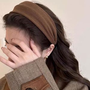 Womens Autumn Winter Wide Brim Cloth <b>Headband</b> Handmade Hair Slimming High End Stylish Gift Wedding Party Anniversary - Product Image 2