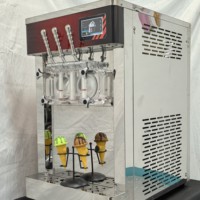 Machine à crème glacée molle multifonctionnelle de table, 3 saveurs, en acier inoxydable, équipement pour yaourt glacé pour restaurant