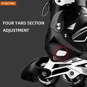 Istaride ปรับแต่งเด็กโรลเลอร์สเกตปรับอินไลน์สเกตรองเท้าเด็กโรลเลอร์สเกตแฟลชโรลเลอร์ใบมีดสูท - Product Image 4