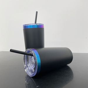 Ombre 20Oz Travel Tumbler <b>Double</b> <b>Walled</b> Insulated Blue Purple Plated Coffee <b>Mug</b> With Slide Lid - Product Image 2