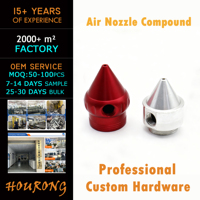 Buse d'air en aluminium HR-23 pour laser CO2, pour équipement de gravure et de découpe CNC, usinée sur mesure pour accessoire de fraisage
