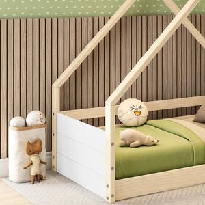 Cama Infantil <span class=keywords><strong>de</strong></span> Madera Maciza con Diseño <span class=keywords><strong>de</strong></span> Castillo y Armario Integrado, Diseño Semi-Alto y Barandillas Elevadas - Product Image 2