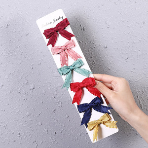 Barrettes pour cheveux d'enfants mignonnes, style coréen, nœuds, 10 cm, usage quotidien pour les enfants - Product Image 3