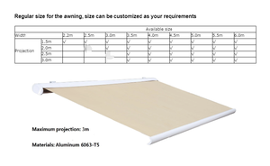 Toldos de Alta Calidad, Fabricantes de Toldos en China, Toldos de <span class=keywords><strong>Patio</strong></span> Personalizados, Toldo Retráctil de Aluminio con Media Caja - Product Image 5