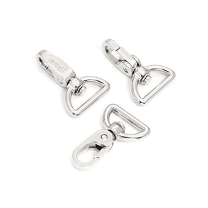 Hochwertiger silberner drehbarer Karabiner haken mit <span class=keywords><strong>D</strong></span>-Ring für Taschen gurte - Product Image 5