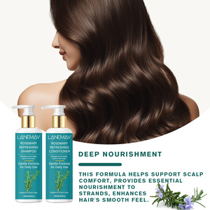 Champú y acondicionador anticaída de menta y Romero, superventas OEM de fábrica, juego de cuidado del crecimiento del cabello con biotina suave - Product Image 2