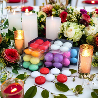 Bougies coniques en paraffine multicolores faites à la main, centre de table de mariage flottant, bougies flottantes décoratives