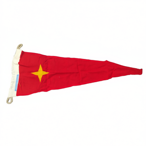 Bandera de Señalización Náutica 65x25cm Roja con Estrella Amarilla para Uso Marino - Product Image 2