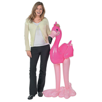 Flotteur gonflable flamant rose pour piscine, 55 pouces de haut, PVC écologique, durable, NOUVELLES ARRIVÉES, décoration de fête de piscine d'été, thème tropical Luau