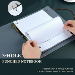 American-Style 3-Hole <b>Lined</b> Refill Pages Office Loose-Leaf <b>Notebook</b> 3-Hole Refill Paper Study Essential for Office Supplies - Product Image 4