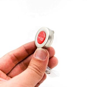 Custom Round Shape Metal Retractable Pull Reel for Id Card Holder Sublimation Badge Reel Retractable Nurse Badge Holder - Product Image 4