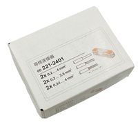 Connecteur de raccordement en ligne 221-2401 221-2411 2p pour conducteurs jusqu'à 4mm², connecteur rapide 221 2 pôles