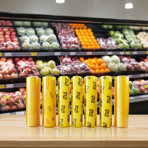 Film de PVC de Grado Alimenticio, Brillante, Resistente a la Humedad y Suave, Rollo <span class=keywords><strong>Jumbo</strong></span> Transparente de 300m para Empacar Frutas, Verduras, Pasteles y Galletas - Product Image 3