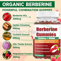 Gummies véganes de berbérine Ausreson OEM – Compléments à base de plantes pour la digestion et la santé intestinale, avec cannelle de Ceylan