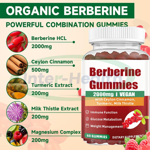Ausreson OEM Gommose di Berberina 2000mg <span class=keywords><strong>Integratore</strong></span> di Berberina HCI con Cannella di Ceylon e Cardo Mariano per Donne e Uomini - Product Image 3