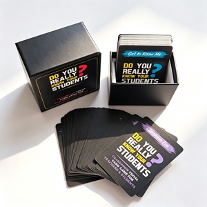 Cartes de jeu personnalisées très demandées, impression sur papier, cartes d'affirmation portables, cartes à jouer carrées personnalisées, boîte avec couvercle et base - Product Image 3