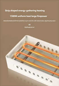 2026 Trending Carbon Steel Electric Grill Pan 1500W <b>PTFE</b> Non Stick Coating Smokeless Grill Pan Temperature Control Detachable - Product Image 5