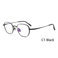 Montura Óptica Redonda de Titanio Puro, Multicolor, Portátil, para Uso Diario, para Lentes Graduadas