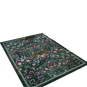 Tappeto da <span class=keywords><strong>soggiorno</strong></span> classico motivo floreale 5x7 <span class=keywords><strong>in</strong></span> lana sintetica lavabile Boho antiscivolo Tappeto da interno anti macchie di spessore 1.5mm - Product Image 2