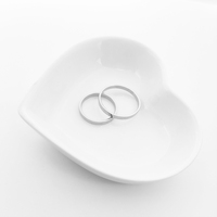 Anneaux ouverts de mariage assortis pour hommes et femmes en acier inoxydable 316L Bague ouverte plaquée or 18 carats Anneaux simples à disque personnalisé
