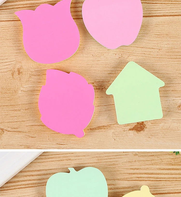 Wholesale Self Adhesive Sticky Note Self-Stick Memo Pad Post Multi-shaped  Memo Removable N Times Sticker