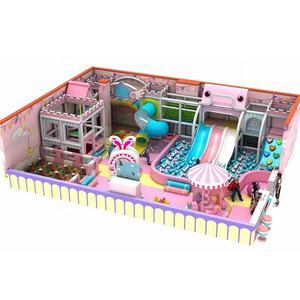 Equipo de patio interior para niños Pequeño <span class=keywords><strong>Castillo</strong></span> de plástico de madera con tobogán de software y diseño de <span class=keywords><strong>Castillo</strong></span> travieso de PISCINA DE BOLAS oceánicas - Product Image 4
