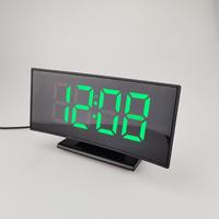 Nouvelle horloge numérique à écran incurvé 2026 en plastique avec fonction veille, livraison directe usine