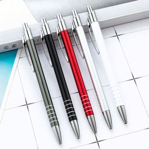 1.0Mm Aluminum-Bar Retractable Ballpoint Custom Logo Office Stationery Writing Hotel Corporate Advertising Gift <b>Pen</b> - Product Image 1