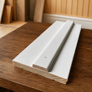 Jambas de madera de pino imprimadas blancas, perfil liso, listas para pintar, para proyectos de marcos de puertas interiores, venta al por mayor - Product Image 1