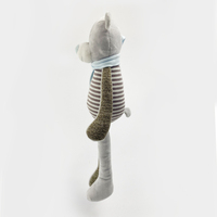 Ours en peluche bleu long personnalisé avec chapeau et écharpe pour cadeaux