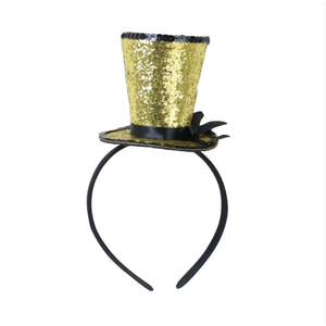 Sombrero tocado Vintage para niños, purpurina exquisita para fiesta de té, disfraz para niños, sombrero de aro de pelo colorido, tocado para <span class=keywords><strong>Halloween</strong></span> - Product Image 4