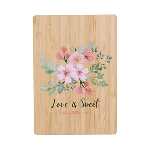 Umweltfreundliche Maßgefertigte Bambus UV-Druck Blumen Save-the-Date Liebevolle Hochzeitseinladungskarte - Product Image 5