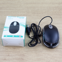 Nouvelle Souris Filaire M010 2026 – Mini Souris Optique USB LED Ergonomique à Prix Abordable avec Câble pour Ordinateurs Portables et de Bureau