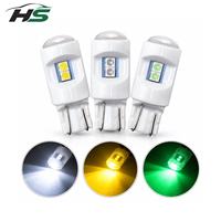 HSSH T10 W5W LED-Glühbirne 6 SMD 3030 Keramik 12V 0,5W Auto-Seitenmarkierungsleuchte Innenraumbeleuchtung Universelle Auto-Ersatzbirne
