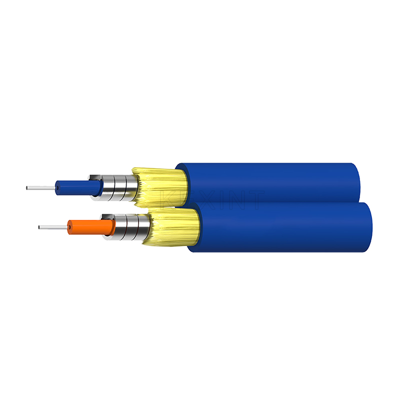 KEXINT Armoured Anti Rodent Indoor Fiber Optical Cable GJSFJV One Tube With 2 Cores