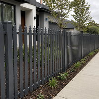 Clôture de jardin moderne de 1,20 m de haut en alliage d'aluminium, écologique, résistante à la corrosion, avec revêtement en poudre imperméable