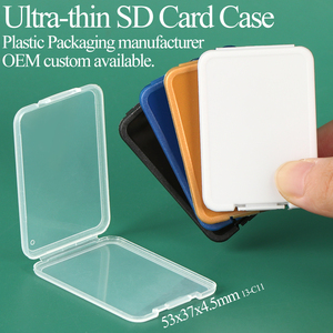 SUNSHING - Estuches Ligeros y Resistentes para Tarjetas de Memoria, Transparentes, con Tapa Abatible, Delgados, para Tarjetas SD, SDHC, SDXC, CF, TF, XD, XQD - Product Image 1