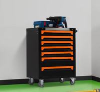 Chariot à outils à 7 tiroirs, armoire à outils robuste verrouillable pour la réparation automobile, le garage et l'atelier