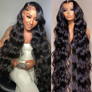 Raw Vietnamese Hair Glueless Wigs Human Hair Body Wave Wigs Human Hair Lace Front 13x6 13x4 Swiss HD Lace Frontal Wig For Sale